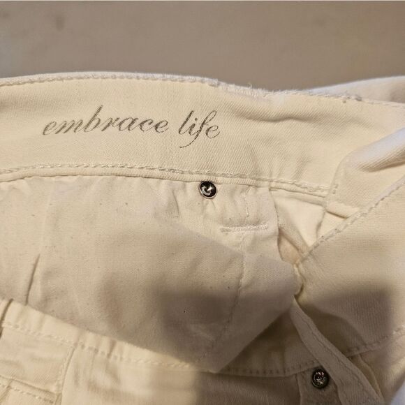 White house Black Market shorts white women's 10 silver Embellishments Pre-owned - Picture 5 of 7